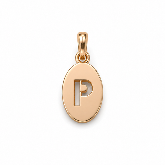 Letter P Gold Pendant