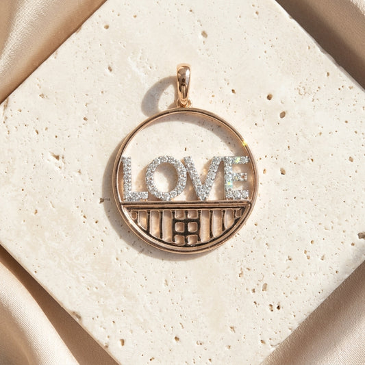 Love Round Pendant