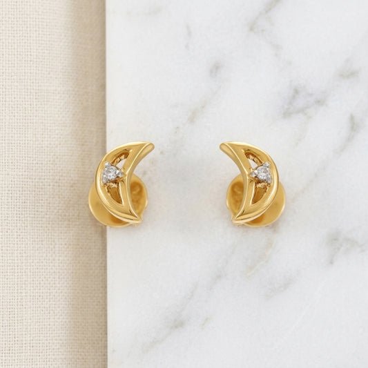 Moon Diamond Earring