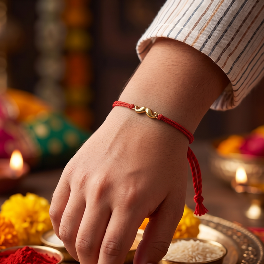 Moustache Gold Rakhi