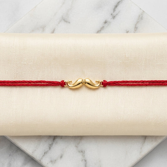 Moustache Gold Rakhi