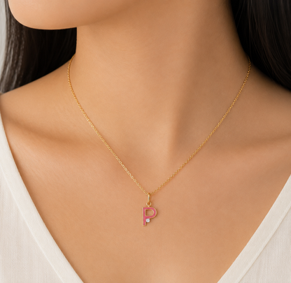 P Pink Diamond Charm