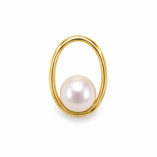 Pearl Loop Gold Pendant