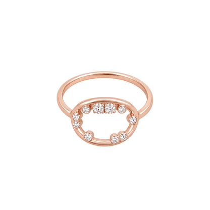 Oval Spark Diamond Ring