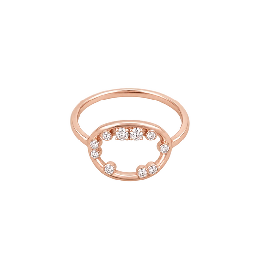 Oval Spark Diamond Ring