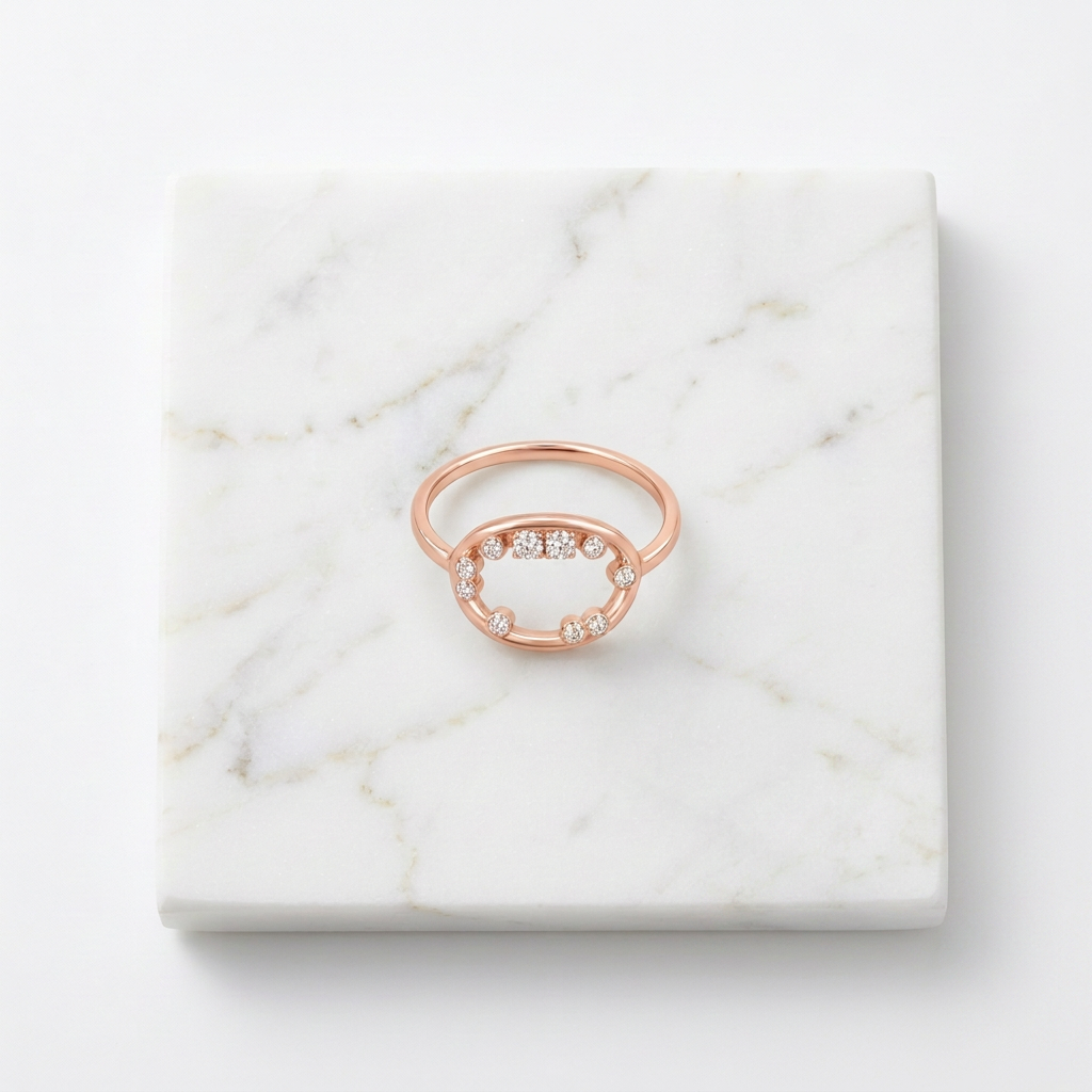 Oval Spark Diamond Ring