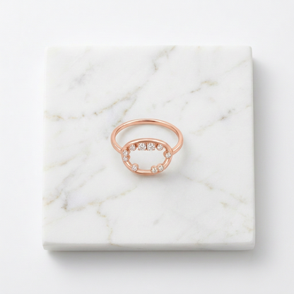 Oval Spark Diamond Ring