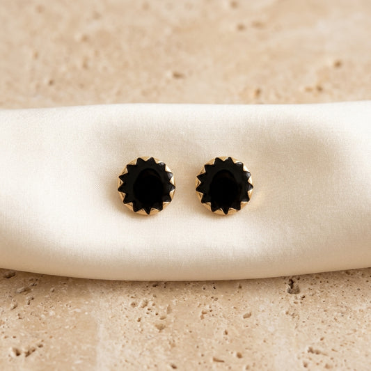 Round Gold Earring