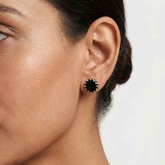 Round Gold Earring