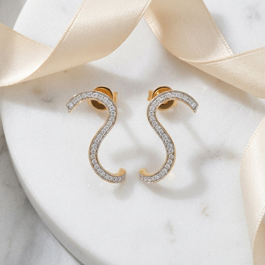 S Diamond Earring