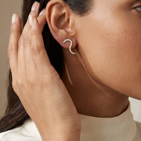 S Diamond Earring