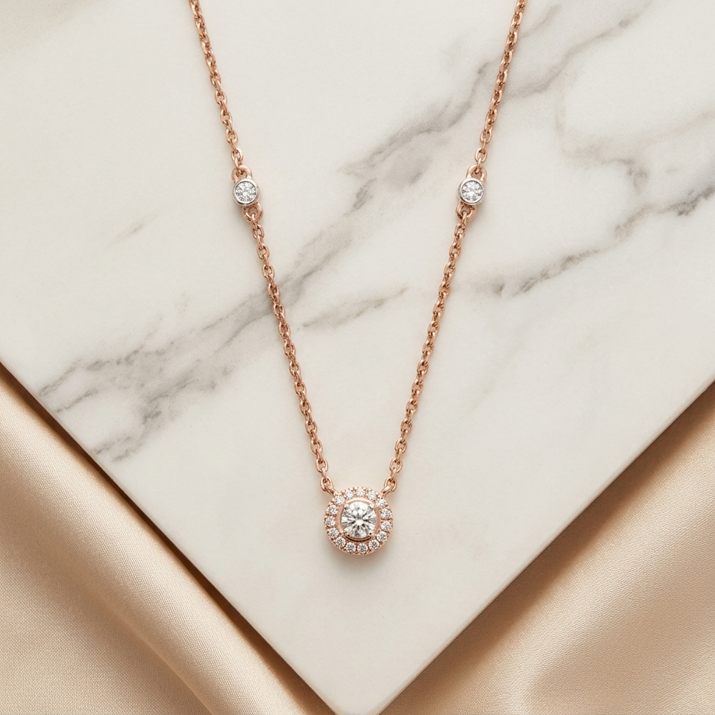 Sphere Diamond Necklace