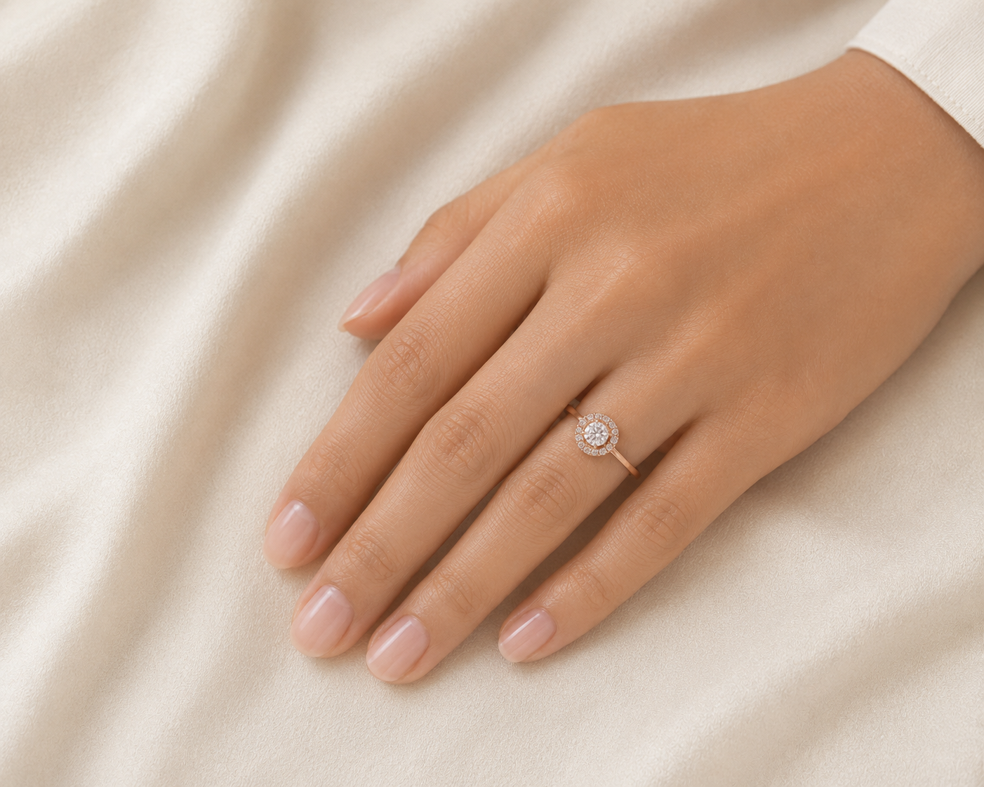 Sphere Diamond Ring