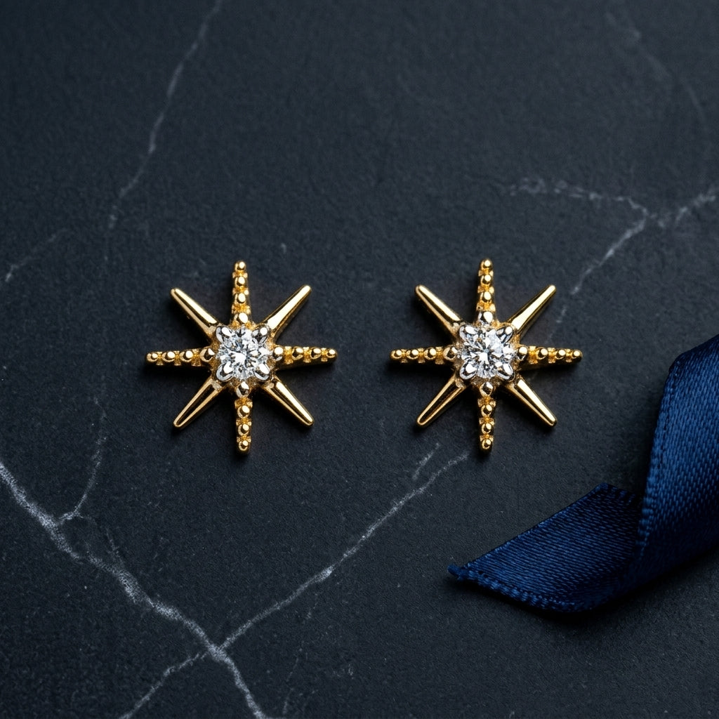 Sun Diamond Earring