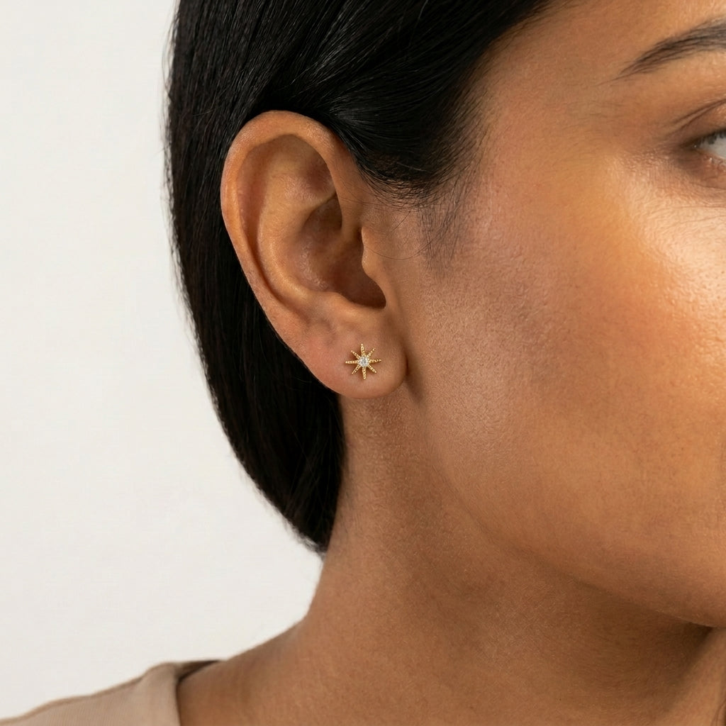 Sun Diamond Earring