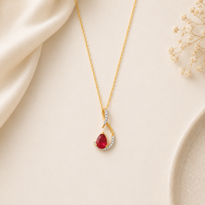 Sway Red Diamond Pendant