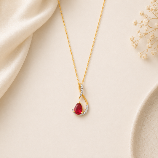 Sway Red Diamond Pendant