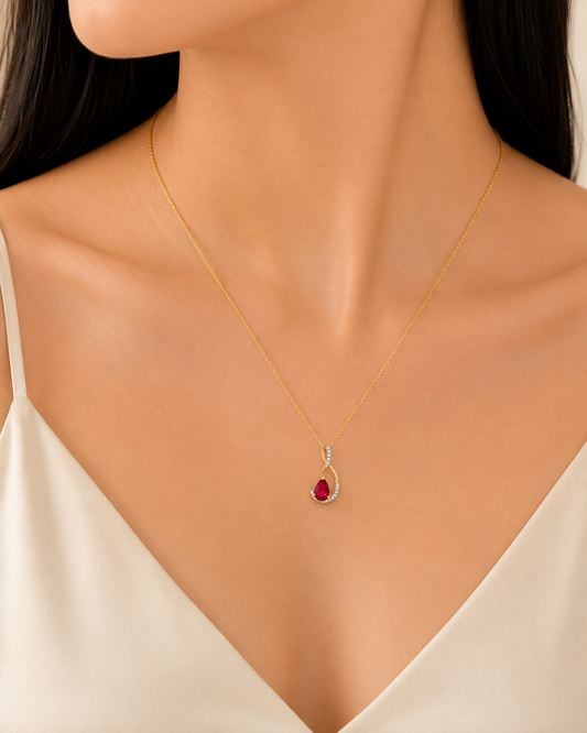 Sway Red Diamond Pendant