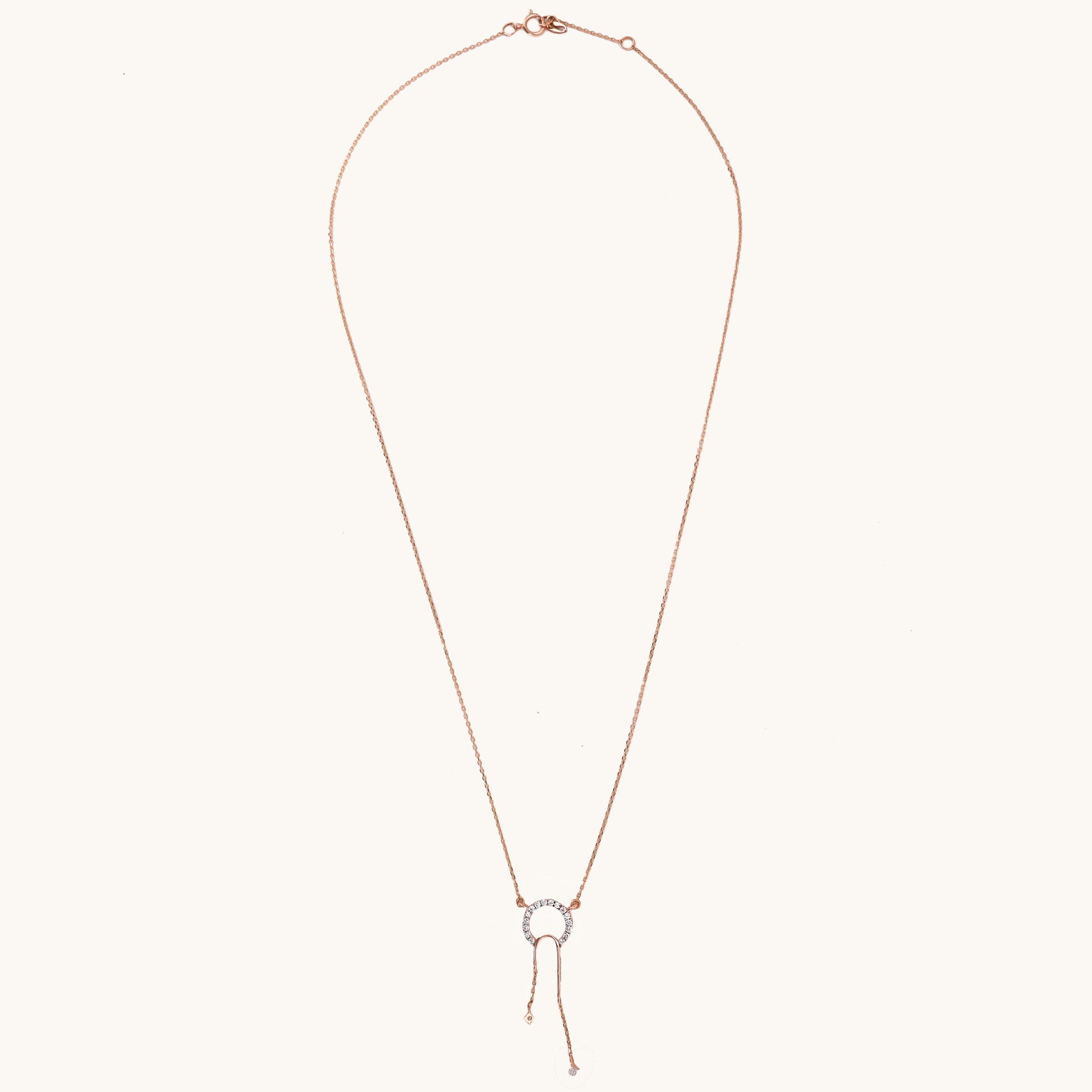 Symmetry Diamond Necklace in 18kt gold with VVS diamonds, IGI-certified, perfect for everyday wear or luxury jewelry gifts under Rs. 40,000.