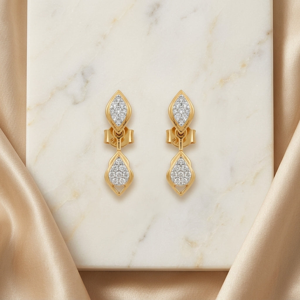Teardrop Diamond Earring