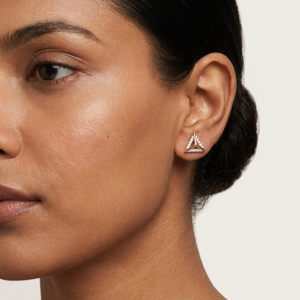 Triangle Diamond Earring