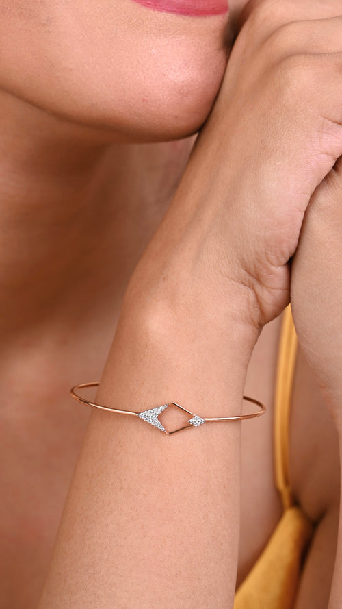 Trigonic Diamond Bracelet