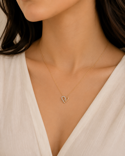 Twin Heart Diamond Pendant