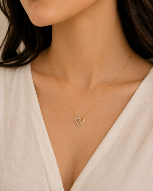 Twin Heart Diamond Pendant