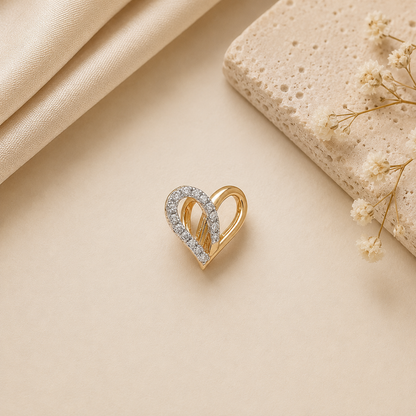 Twin Heart Diamond Pendant