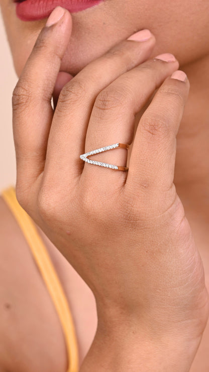 V Diamond Ring