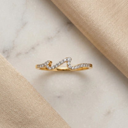 Wave Diamond Ring