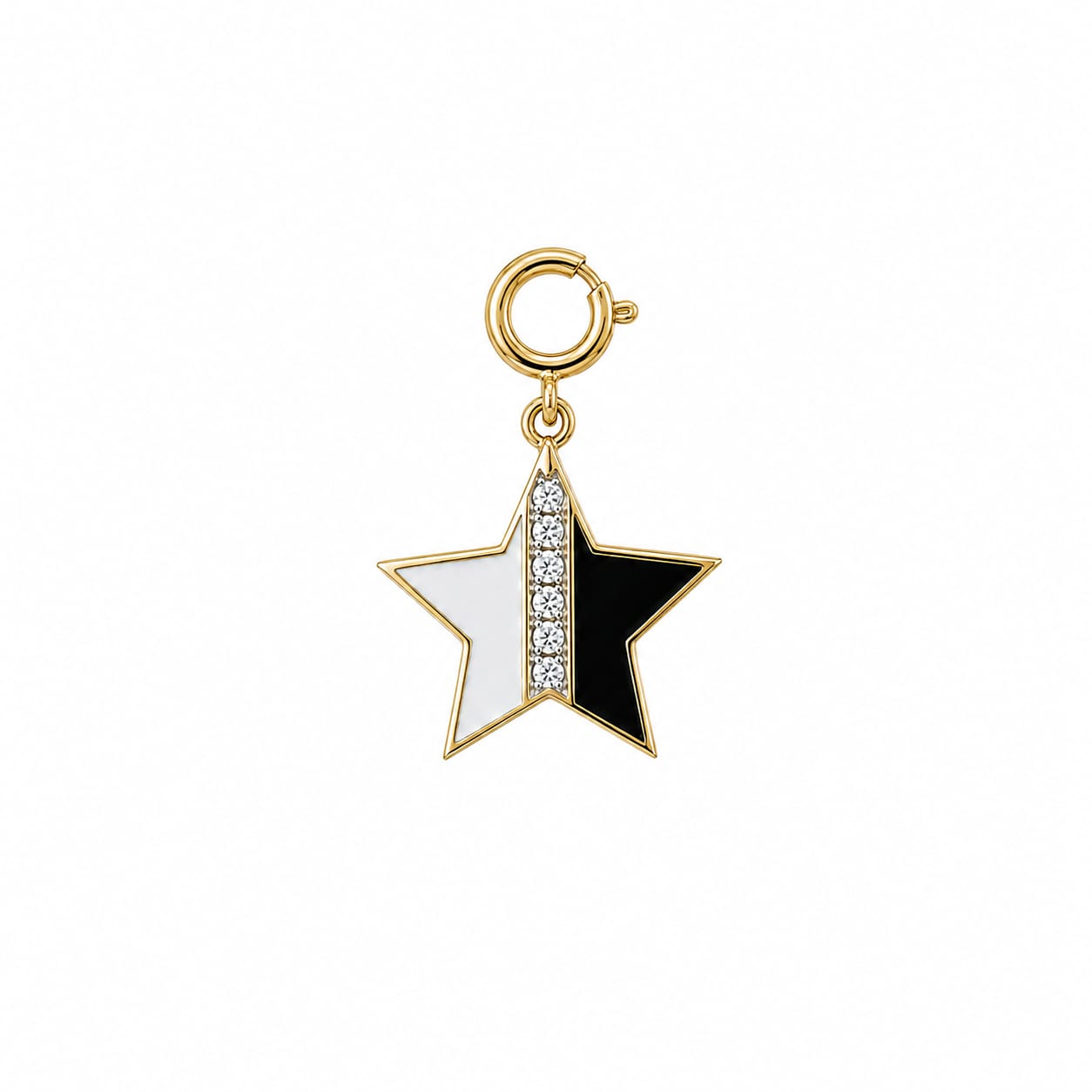 B&W Star Charm