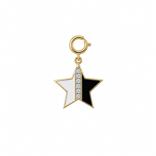 B&W Star Charm