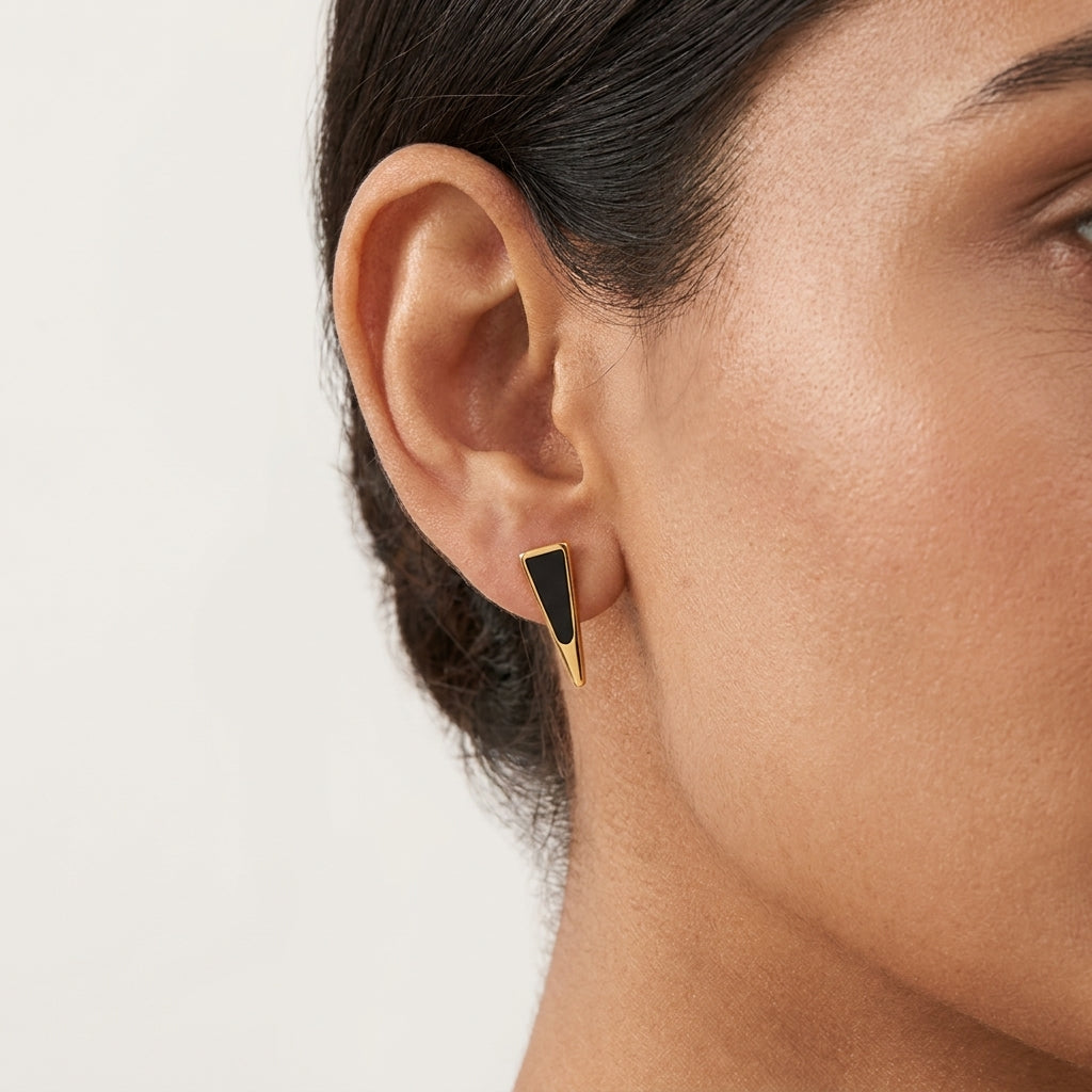 Black Gold Earring