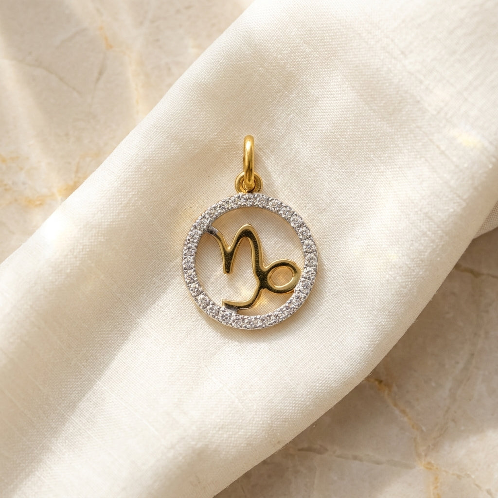 Capricorn Diamond Charm