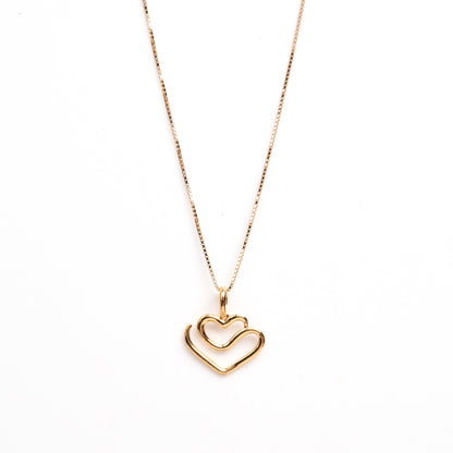 Caratly 18kt gold Draw Heart Pendant with continuous line open heart outline design under RS. 15,000