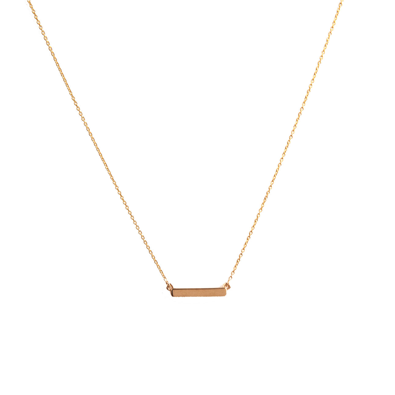 Caratly 18kt Gold Bar Necklace minimalist daily wear pendant design with chain included 2.86g gold under 50,000