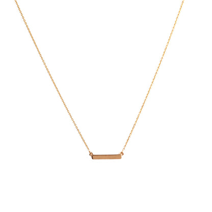 Caratly 18kt Gold Bar Necklace minimalist daily wear pendant design with chain included 2.86g gold under 50,000