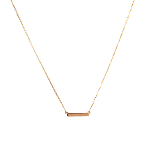 Caratly 18kt Gold Bar Necklace minimalist daily wear pendant design with chain included 2.86g gold under 50,000