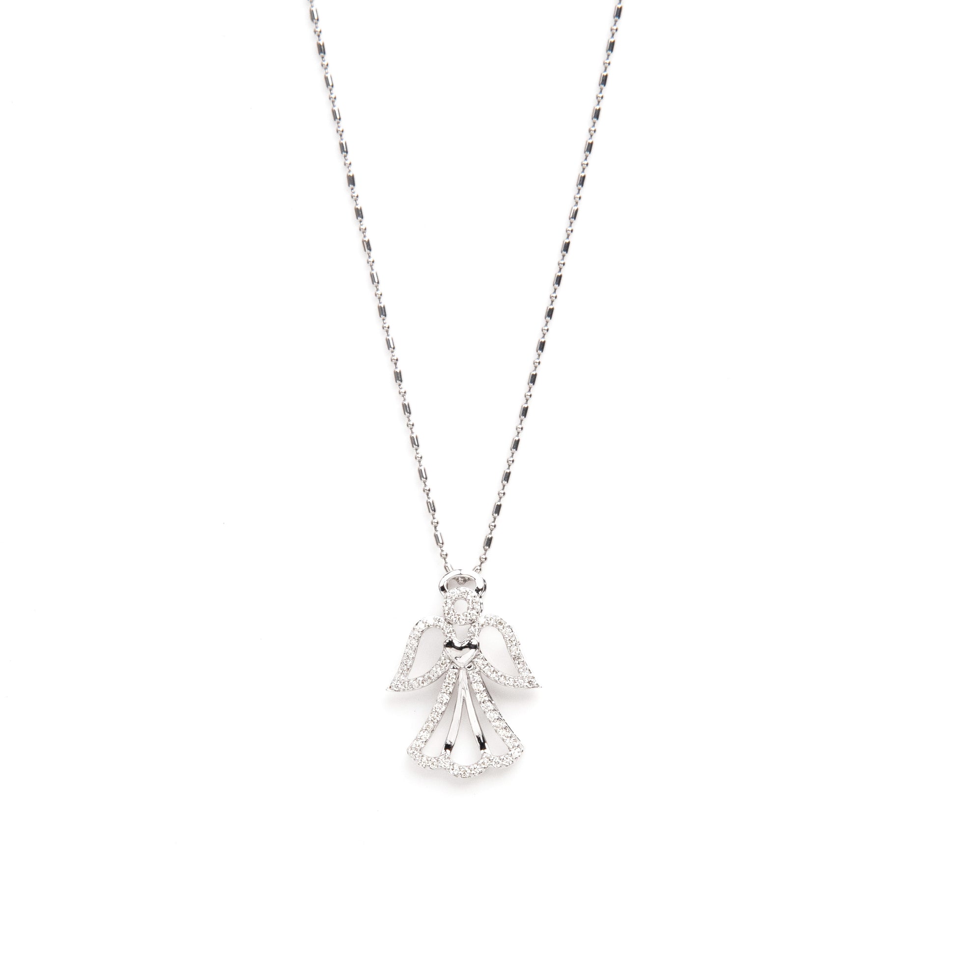 Caratly 18kt gold Guardian Angel Pendant with 0.28ct pave diamonds angel wing design protection charm under Rs. 70,000