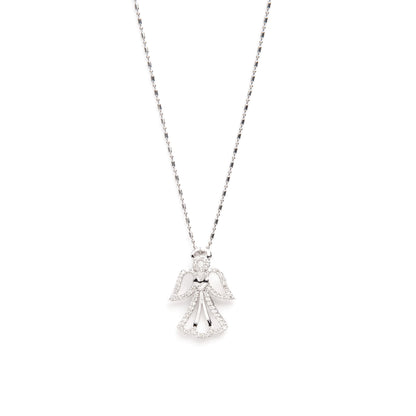 Caratly 18kt gold Guardian Angel Pendant with 0.28ct pave diamonds angel wing design protection charm under Rs. 70,000