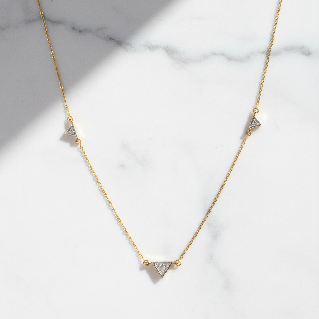 Triangle Diamond Necklace