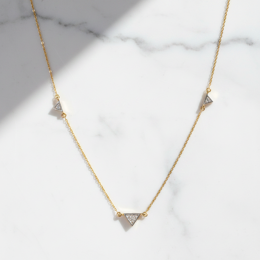 Triangle Diamond Necklace