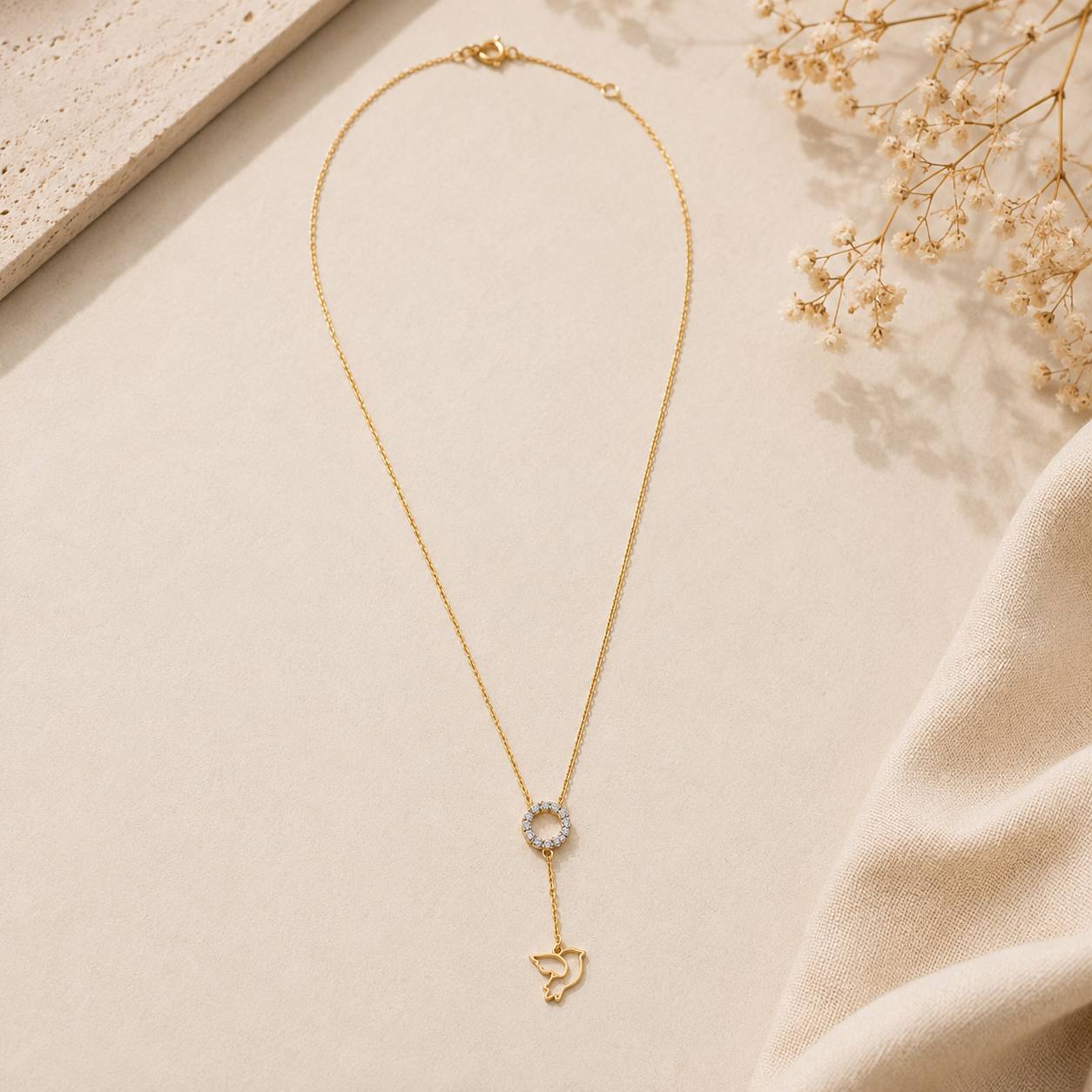 Bird Diamond Necklace