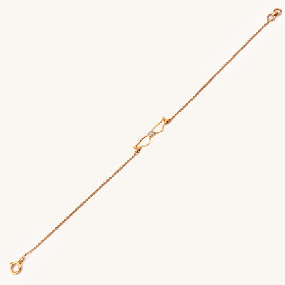 18kt gold Winged Diamond Bracelet with diamond. Accessible price range under Rs. 20,000