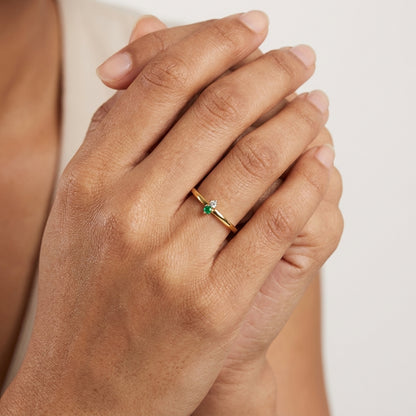 Emerald Basic Ring