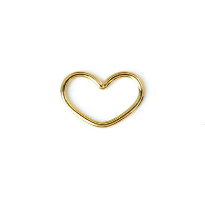 Caratly 18kt gold Minimal Heart Pendant with simple open heart wireframe design under Rs. 15,000