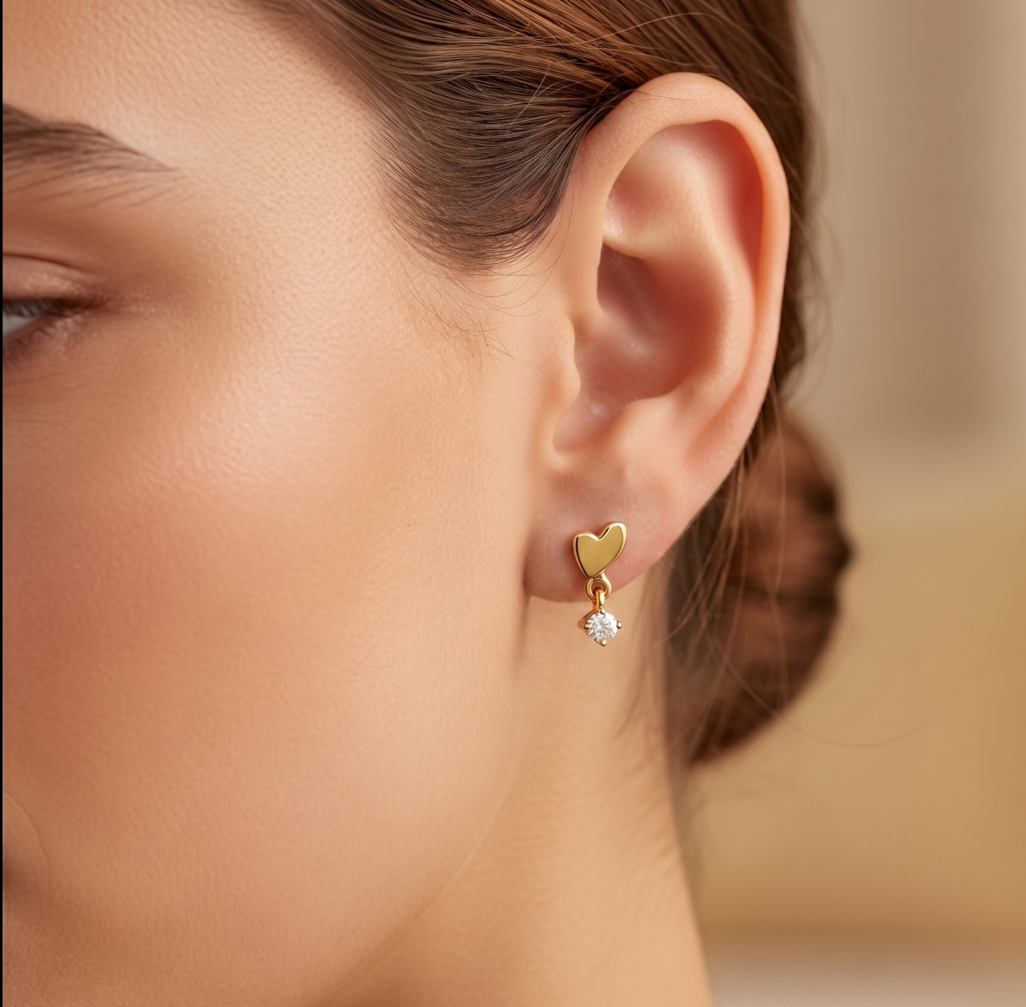 Dangling Heart Earring