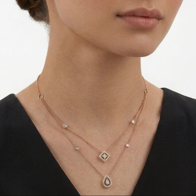 Diamond Double Necklace