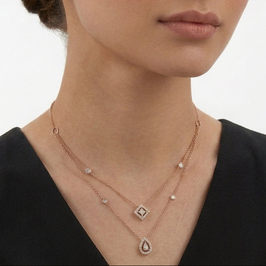 Diamond Double Necklace